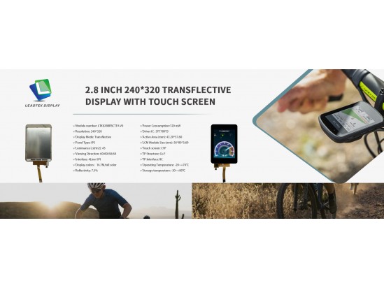 2.8 Inch SPI TFT LCD Transflective Display 240*320 with Touch
