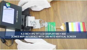 4.3インチ IPS TFT LCD ディスプレイ 480×800 2ライン MIPI インターフェース 280 NITS 垂直スクリー