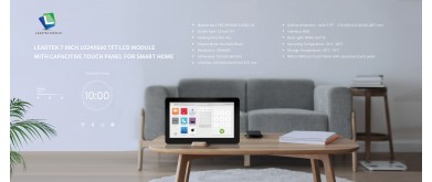 Leadtek 7インチ 1024x600 TFT LCD モジュール（スマートホーム向け静電容量式タッチパネル搭載）