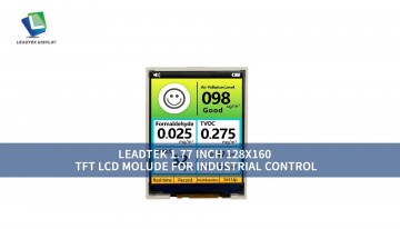 Leadtek 1.77インチ 128×160 TFT LCDモジュール 産業用制御向け