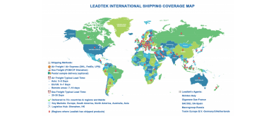 Leadtek 国際配送エリアマップ