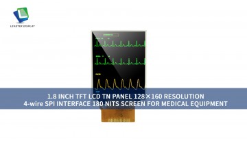 1.8インチ TFT LCD TNパネル 128×160解像度 4線式SPIインターフェース 180ニットスクリーン 医療機器用