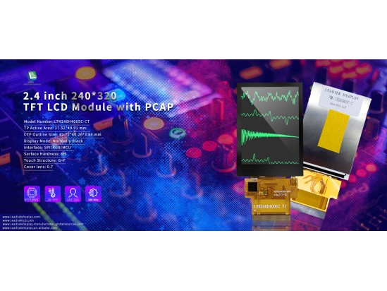 2.4インチ TFT LCD モジュール(解像度 240×320、PCAP タッチ搭載) 2.4インチ TFT LCD モジュール(解像度 240×320、PCAP タッチ搭載)