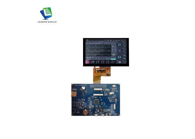 5 Inch TFT LCD 800*480 IPS Panel RGB interface with 340 Nits Serial Display