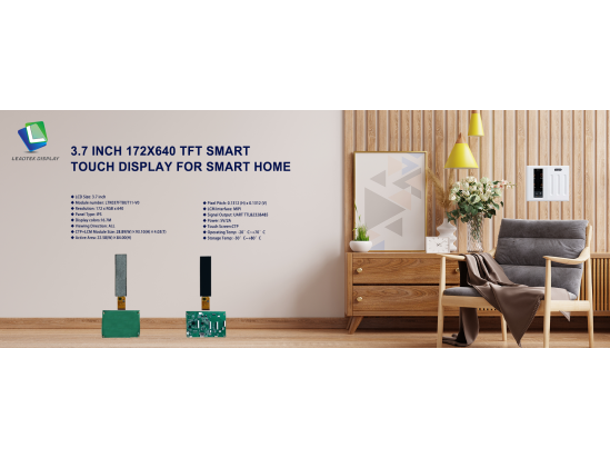 3.7 Inch 172x640 TFT Smart Touch Display For Smart Home  3.7 Inch 172x640 TFT Smart Touch Display For Smart Home