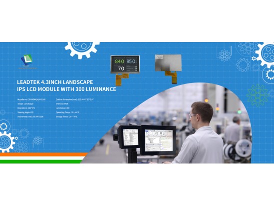 Leadtek 4.3inch Landscape IPS LCD Module with 300 Luminance