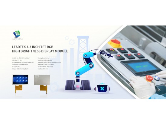 Leadtek 4.3 inch TFT RGB High Brightness Display Module