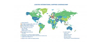 Leadtek International Shipping Coverage Map