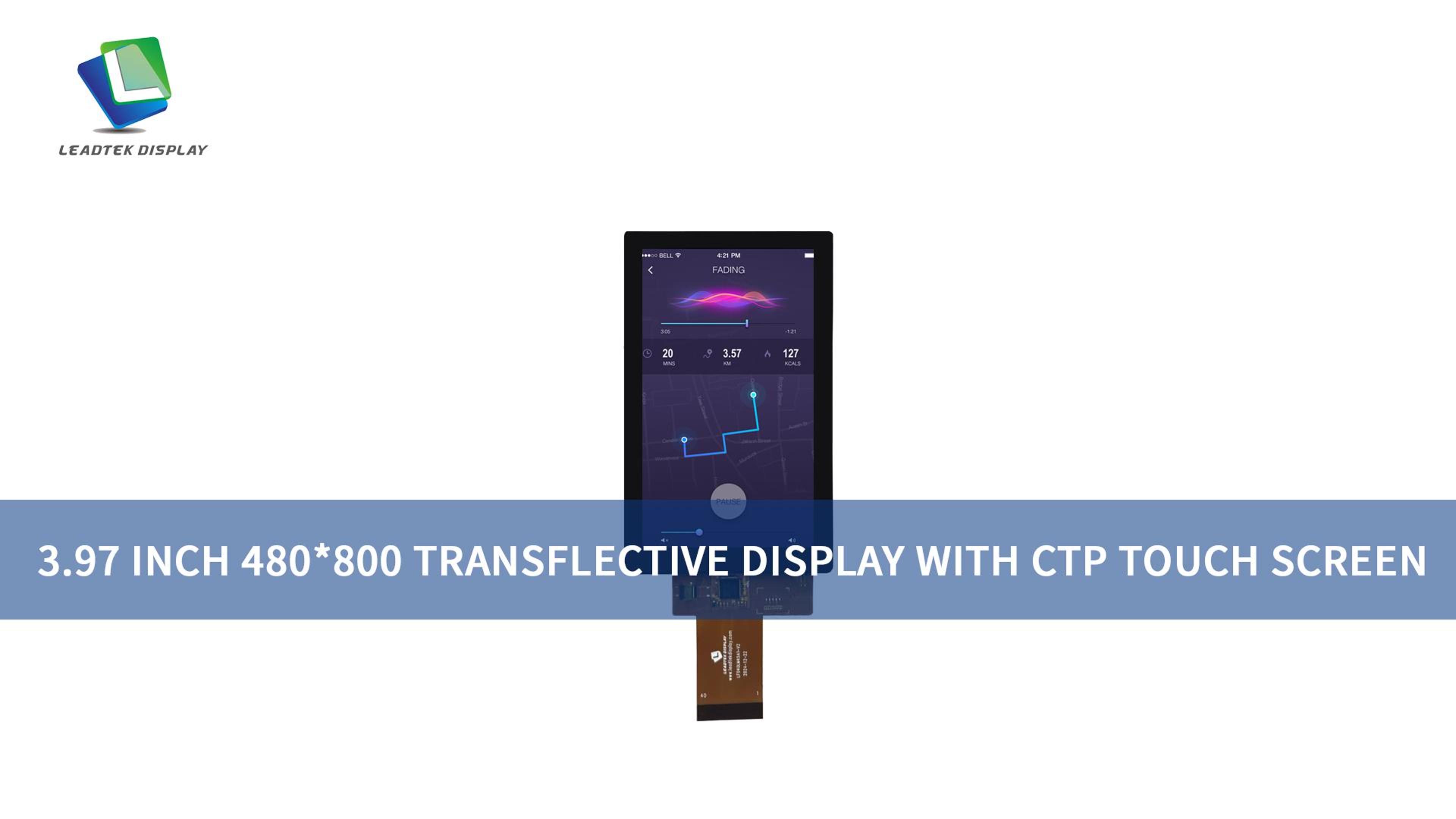 Transfer Displays 3.97 Inch 480*800 Transflective Display with CTP Touch Screen